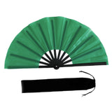 Maxbell Folding Fan Decorative Boots on The Ground Fan for Festival Carnival Greem