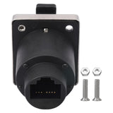 Maxbell Waterproof RJ Panel Connector Simple Assembly Gigabit feed through Adapter Bend 90 Degree