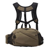 Maxbell Harness Chest Pack for Woman and Man Multi Pocket Portable Sport Storage Bag Coffee