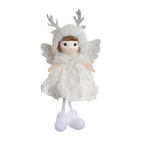 Maxbell Christmas Tree Hanging Pendant Christmas Stuffed Doll for Office Living Room White