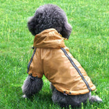 Maxbell Reflective Fleece Lined Raincoat Jacket Poncho for Small Dog Pet Clothes S Yellow