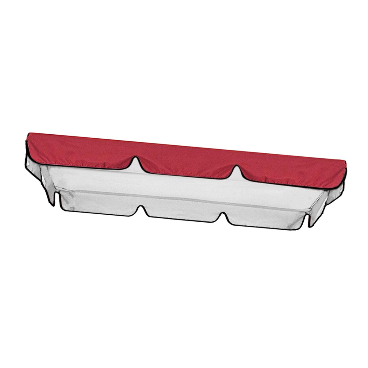 Maxbell Replacement Swing Canopy Outdoor Porch Swing Canopy Cover for Patio Poolside Red