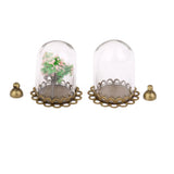 2 Pieces Clear Glass Cylinder Pendant DIY Charms Vials With Caps Fit Necklace Pendant Jewelry Crafts BBF Gift