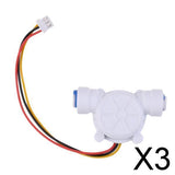 Maxbell 3xWater Flow Sensor Flowmeter Hall Flow Sensor Water Control 0.3-10L/min