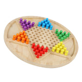 Maxbell Solitaire Board Game Tabletop Decor Marbles Game Board Wooden Table Top Game