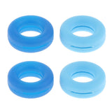 Maxbell Maxbell 2 Pairs Anti Slip Silicone Ear Hooks Holder for Glasses Dark Blue Light Blue