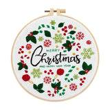 Maxbell Christmas Embroidery Kit for Beginner with Instruction Starters Cross Stitch Scarves
