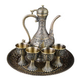 Maxbell Coffee Pot Set Metal Vintage Style Serving Set for Bedroom Dining Room Party