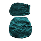 Maxbell Office Chair Seat Cover 2 Piece Protective Oilproof Computer Chair Slipcover dark green