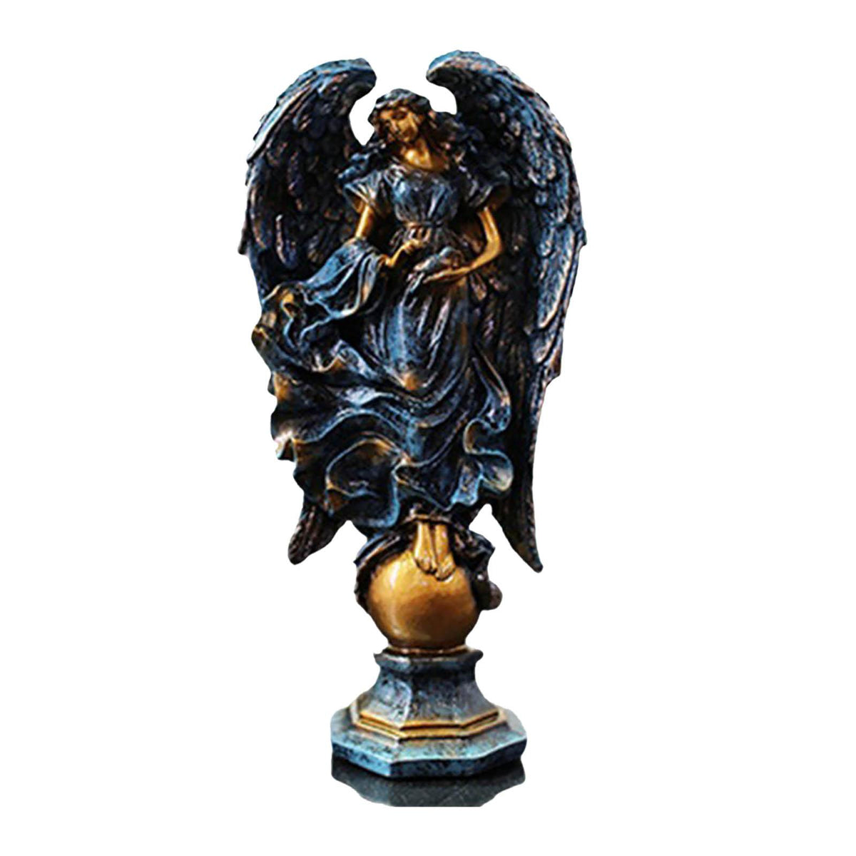 Maxbell Maxbell Resin Angel Wing Figures Statue Sculpture Crafts Bedroom Decor Accessories Blue