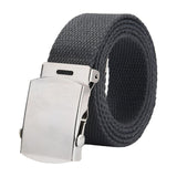 Maxbell Canvas Web Belt Hiking Wear Resistant Comfortable 41” Stretch Resistant Belt Grey