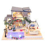 Maxbell DIY Dolls House Kit Wood Miniature with Furniture LED Light Mermaid Tribe - Aladdin Shoppers