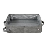 Maxbell Cat Litter Box Oxford Cloth Portable Waterproof Travel Easy to Carry Folding Gray L