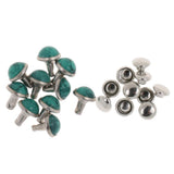 Maxbell Phenovo 10pcs Mushroom Cap Rivet Stud Spike Nail for Leather Craft #2 7.5mm - Aladdin Shoppers
