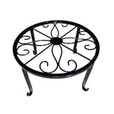 Maxbell Black Iron Planter Stand Holder Round Display Rack for Indoor Outdoor Sturdy