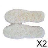 Maxbell 2xWool Insoles Inserts for Women Men Fleece Insoles for Slippers Boots Outdoor 43 26.5cm