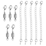 Maxbell 10 Pieces 6mm Cylinder Magnetic Lobster Clasp Extender Chain Jewelry Making - Aladdin Shoppers