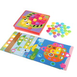 Maxbell Mosaic Peg Boards Game Mushroom Nails Pegboard for Toddlers Girls Boys Gifts