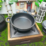 Maxbell Kids Pretend Play Metal Iron Double Ear Pan Kitchen Kitchenware Cooking Toys