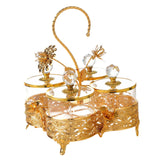 Maxbell Dried Fruit Tray with Lid Dessert Serving Tray for Living Room Kitchen Party