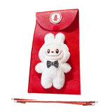 Maxbell Chinese New Year Red Envelope Crossbody Bag Blessing Gift Lucky Money Pocket white doll