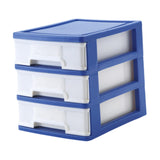 Maxbell Tabletop Storage Drawer 3 Layers Multifunctional Storage Box for Desk Makeup Dark blue