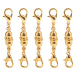 Maxbell 10 Piece Magnetic Clasps Hooks Drum Shape DIY Jewelry Findings Crafts Gold