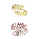 Maxbell 2pcs Swirl Leaf Shape Upper Arm Cuff Armlet Armband Bangle Bracelet Gifts