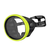 Maxbell Snorkel Diving Mask No Fogging Comfortable Portable Oval Glass Scuba Goggles fluorescent yellow