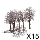 Maxbell 15x10pcs Scenery Landscape Model Bare Tree Trunk Decorations 12cm