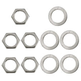 Maxbell 10 Pieces Electric Guitar Bass Jack Output Socket Nuts Washers