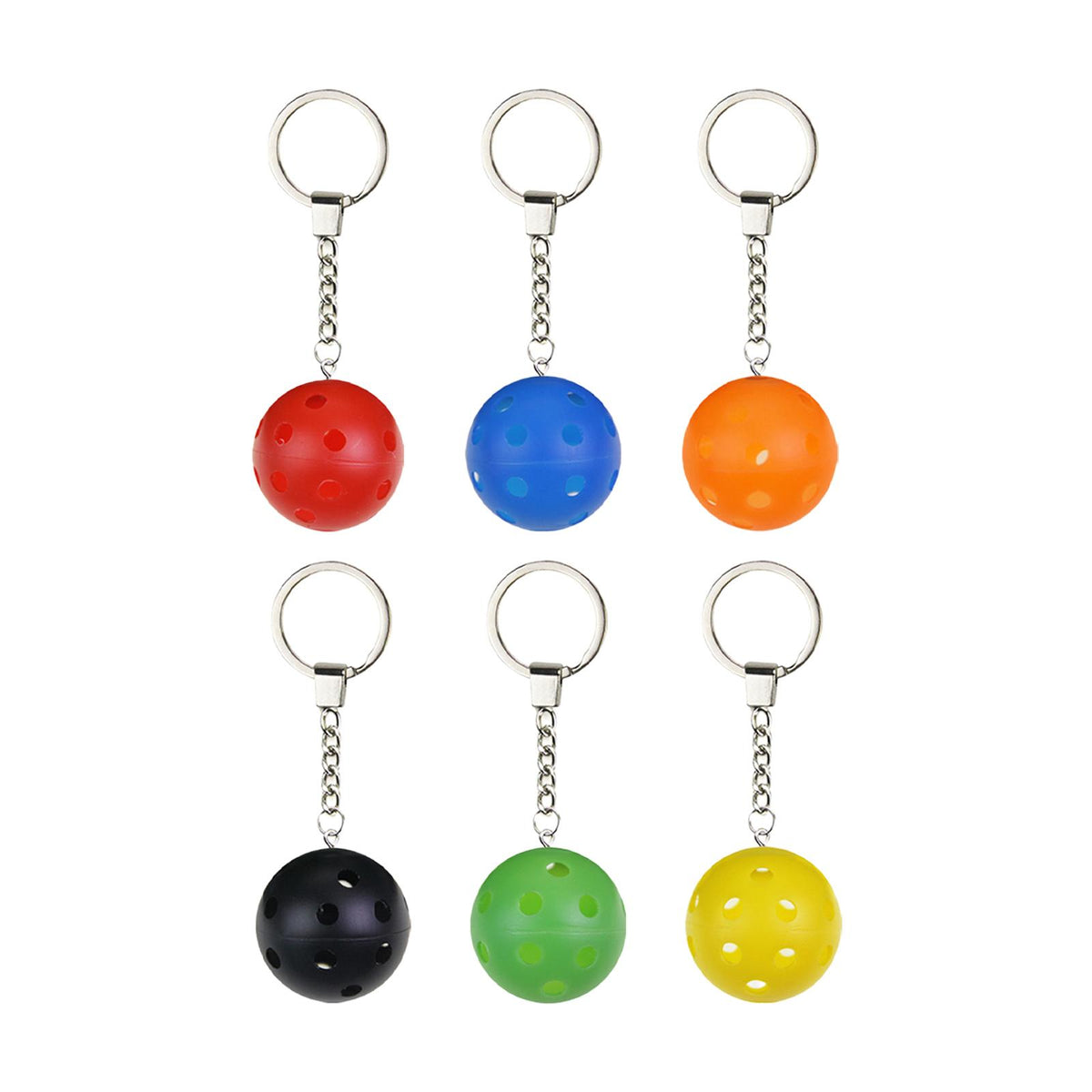 Maxbell Maxbell 6Pcs Ball Keychains Key Chains Bag Pendant Car Keyring for Birthday Backpack