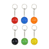 Maxbell Maxbell 6Pcs Ball Keychains Key Chains Bag Pendant Car Keyring for Birthday Backpack