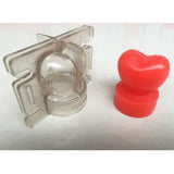 Maxbell 3D Heart Shaped Plastic Clear Candle Molds Soap Mould Candles Making Crafts