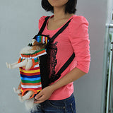 Maxbell Maxbell Color Stripes Pet Dog Front Carrier Backpack Bag - Size M