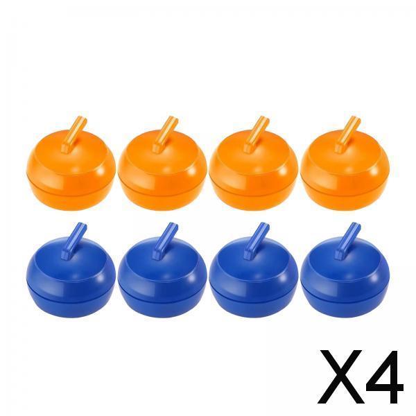 Maxbell 4x8Pcs Tabletop Curling Game Traveling Camping Replacement Mini Tabletop Games