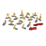 Maxbell 20 Pieces 1/35 Scale Soldier Models Kit Art for Dollhouse Decoration Sandbox Yellow