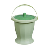 Maxbell Spittoon Chamber Bucket with Lid Handle Chamber Pot for Children Child Elder Green With Ring