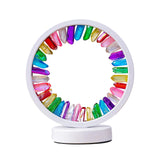 Maxbell Crystal Round Night Light Desk Lamp Crystal Night Lamp for Hotel Office Home White