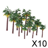Maxbell 10x12pcs Layout Model Train Palm Trees Rain Forest Scale 1:65-1:150