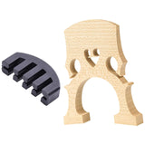 Cello Bridge and Mute Set Durability Professional Practical Instrument Parts 11cmx9cmx1.27cm
