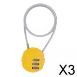 Maxbell 3xMotorcycle Helmet Lock Cycling lock Universal mini Backpack Yellow
