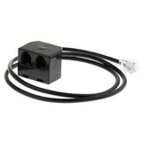 Maxbell Telephone RJ9 Male to 2 Female 4P4C Connector Adapter Splitter Extension Cable (25cm/08ft) - Aladdin Shoppers