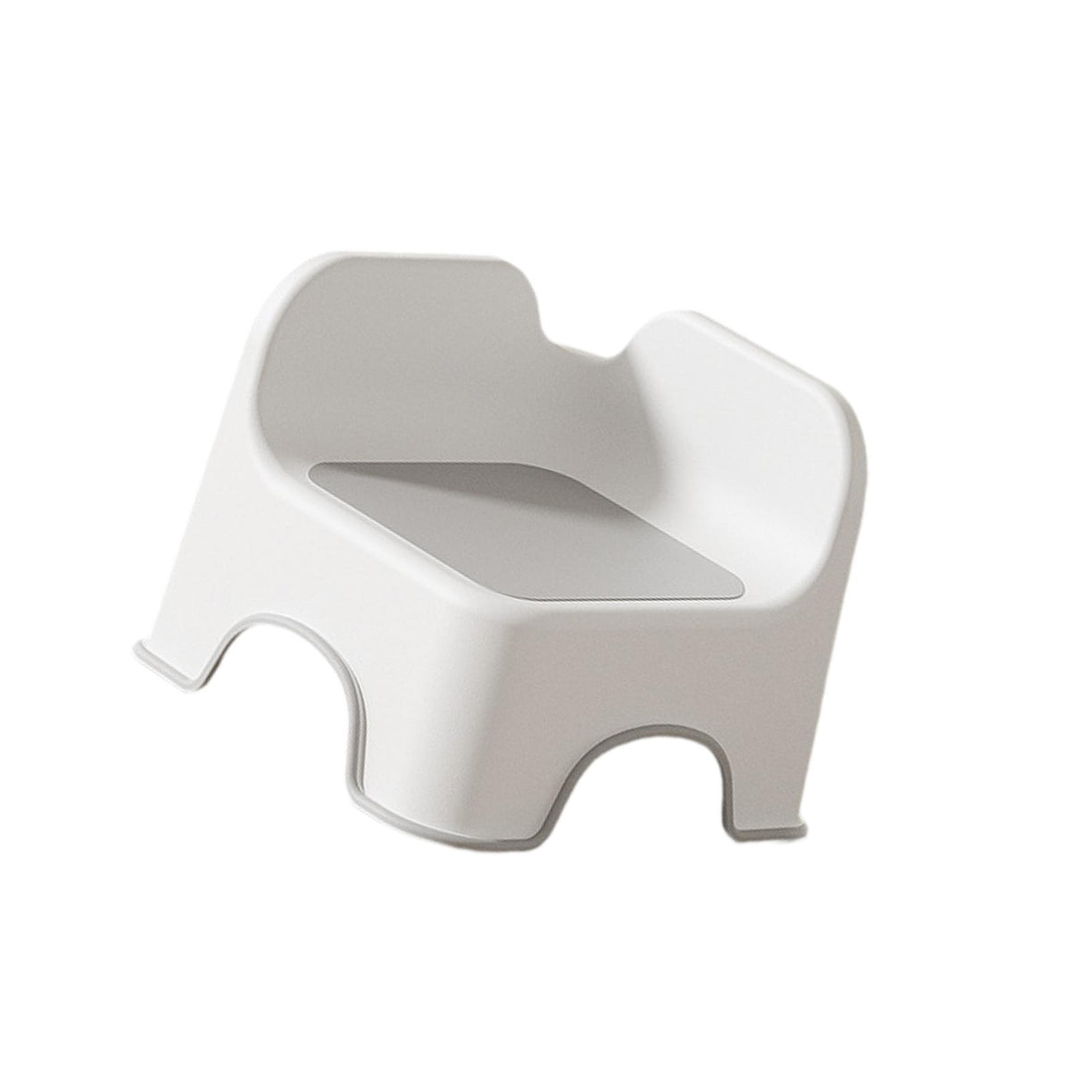 Maxbell Kids Small Stool Comfortable with Back Footstool for Bedroom Bedside Nursery Grey