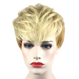 Maxbell Maxbell Short Synthetic Heat Resist Blonde Women Pixie Cut Chic Straight Wigs 26cm