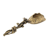 Maxbell Tea Leaves Scoop Brass Lotus Tea Ceremony Accessory Vintage Tea Leaves Spoon
