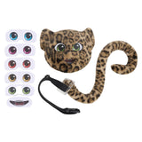 Maxbell Faux Leopard Mask and Tail Cosplay Costume for Stage Show Soft Bendable Tail Style B