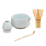 Maxbell Matcha Tea Set Japanese Handmade for Tea Lovers Tea Bowl Matcha Utensils Set White
