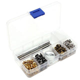 100 Sets Punk Rivet Tubular Studs with Fixing Tool Kit DIY Leather Clothing - Aladdin Shoppers