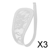 Maxbell 3xSexy Women's Rose Flower Pattern C-String Invisible Thong Underwear White
